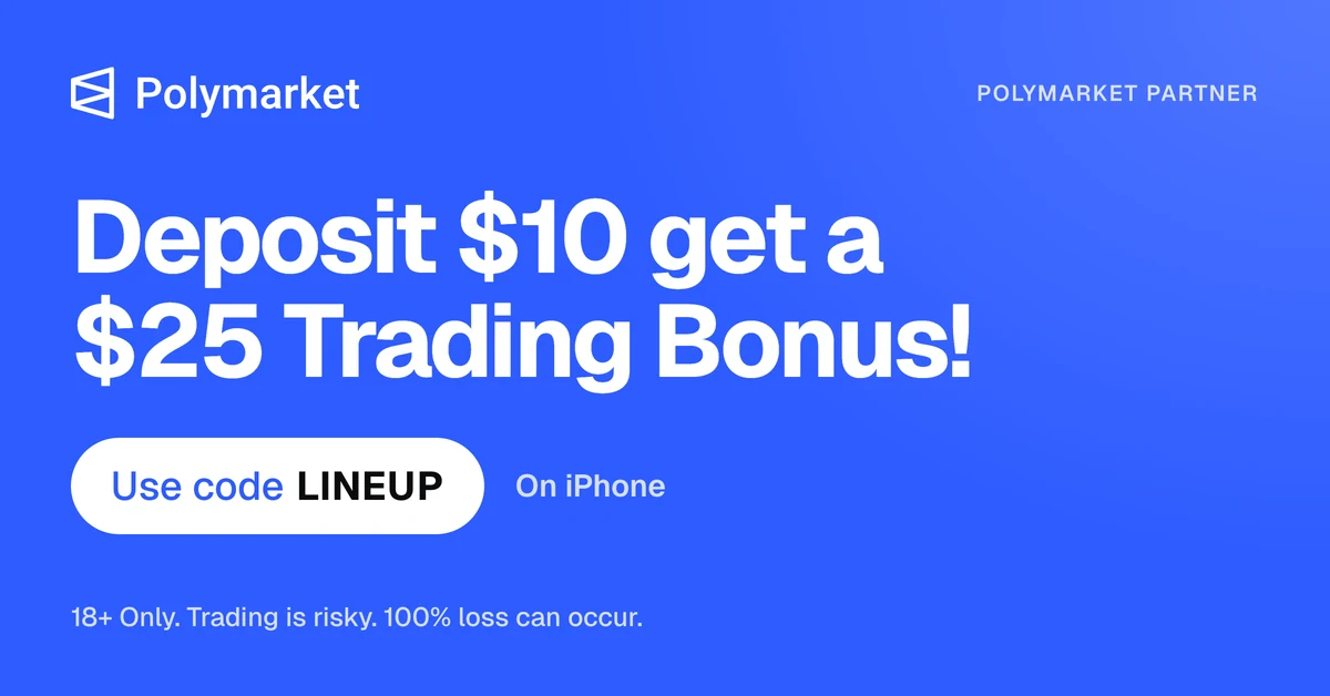 Polymarket: Deposit $10 get a $25 Trading Bonus!