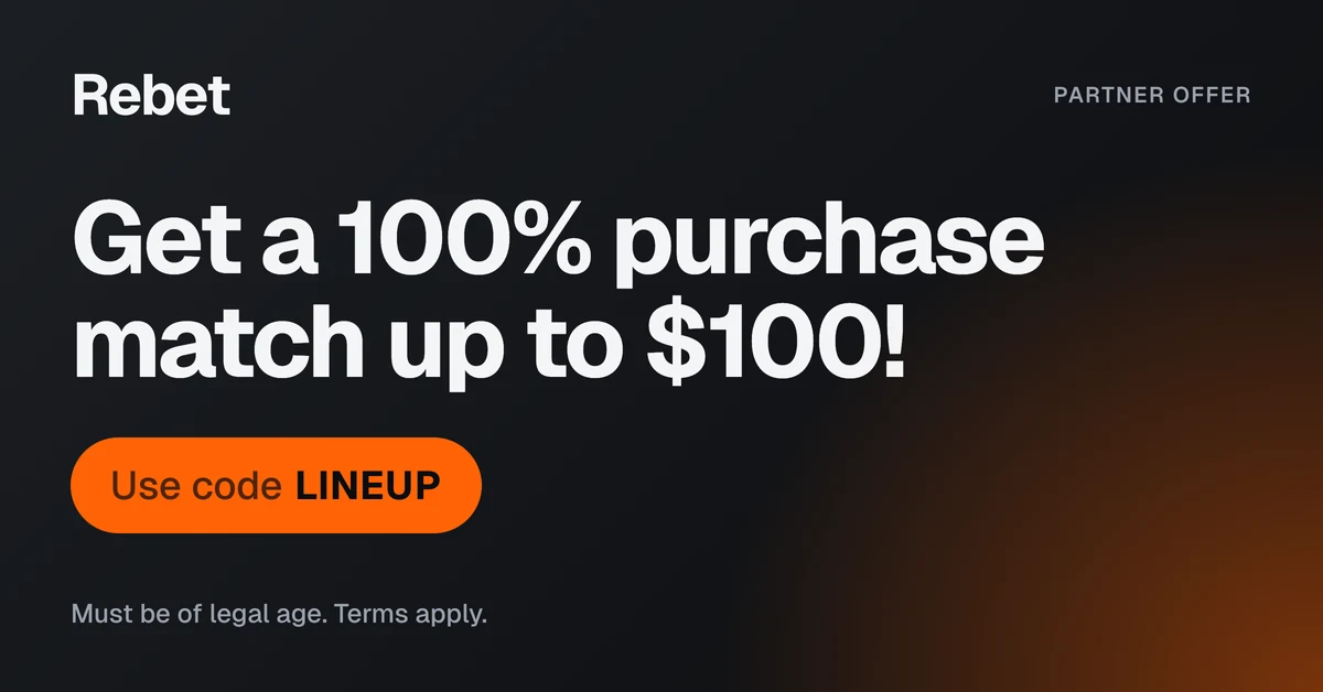 Rebet: Get a 100% purchase match up to $100!