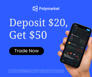 Polymarket promotion: deposit $20 and get a $50 trading bonus